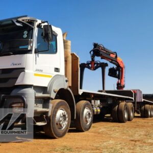 2017 Mercedes Benz Axor 3535 Flat Deck with Palfinger PK18500 Brick Crab