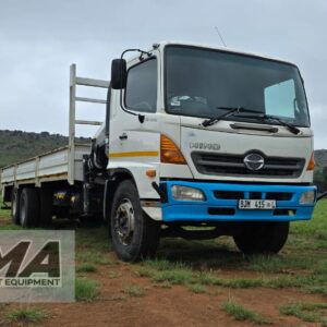 Used 2007 Hino 500 15-258 Dropsides fitted with Pesci Cab Mounted Crane